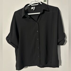 Classic Black Button-Down Shirt